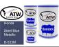 Preview: Honda, Steel Blue Metallic, B-533M: 500ml Lackdose + 500ml Klarlack + 250ml Härter - Set, von ATW Autoteile West.